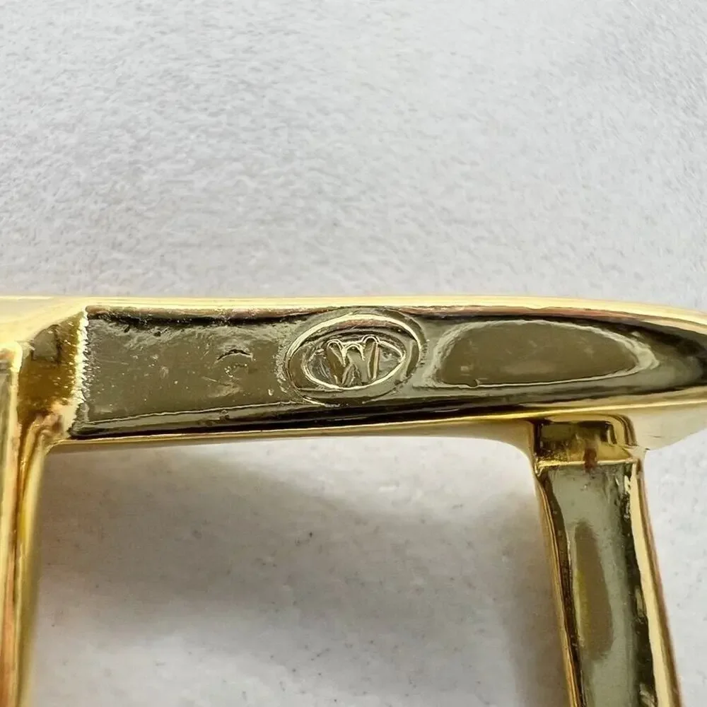 Vintage Gold Tone Simple Basic Belt Buckle for up to 1 Inch Belt